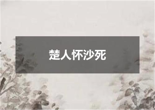 楚人怀沙死