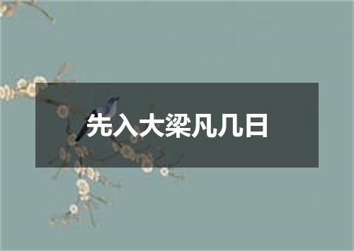 先入大梁凡几日