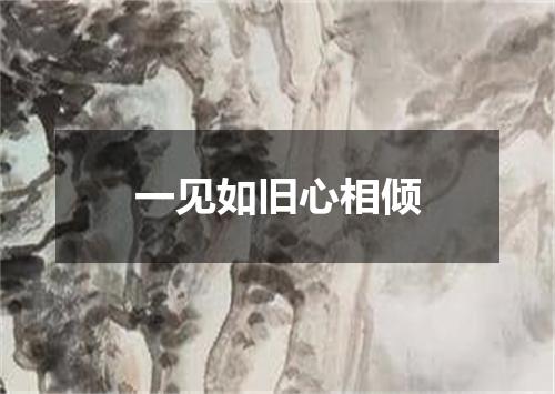 一见如旧心相倾