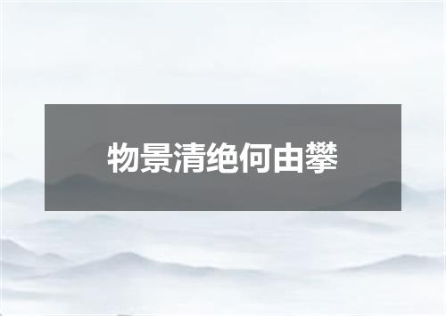 物景清绝何由攀