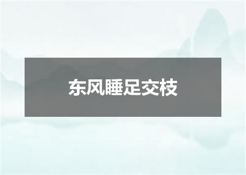 东风睡足交枝
