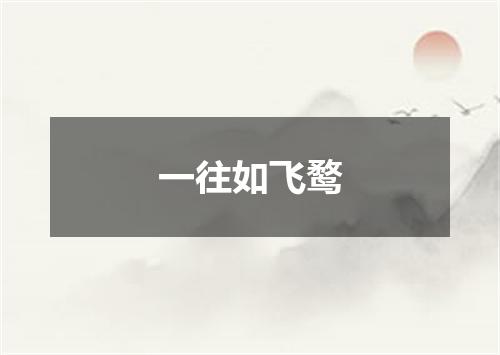 一往如飞鹜