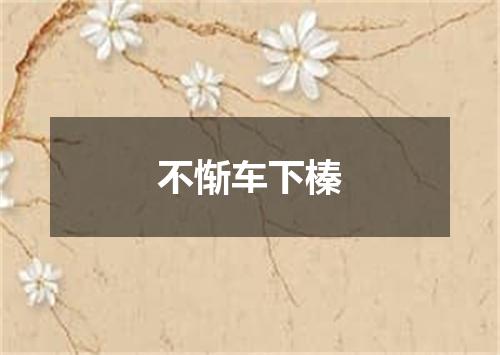不惭车下榛