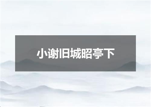 小谢旧城昭亭下