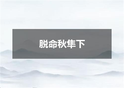 脱命秋隼下