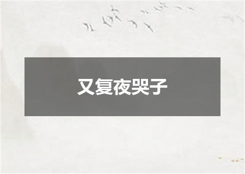 又复夜哭子