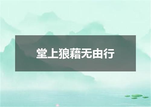 堂上狼藉无由行