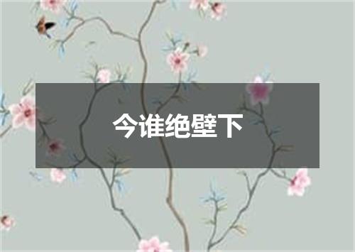 今谁绝壁下