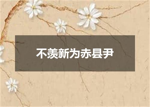 不羡新为赤县尹