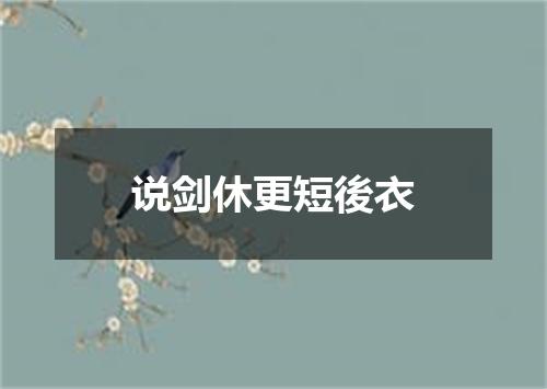 说剑休更短後衣