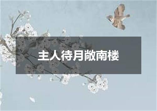 主人待月敞南楼