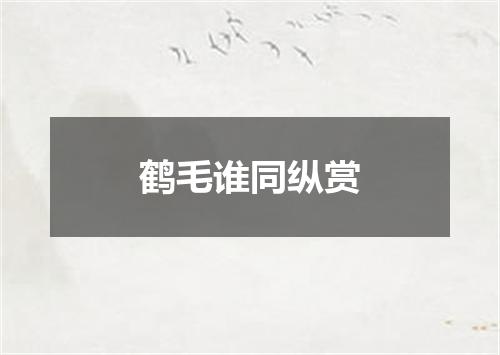 鹤毛谁同纵赏