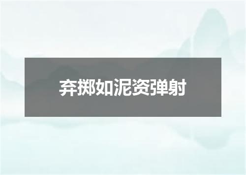 弃掷如泥资弹射