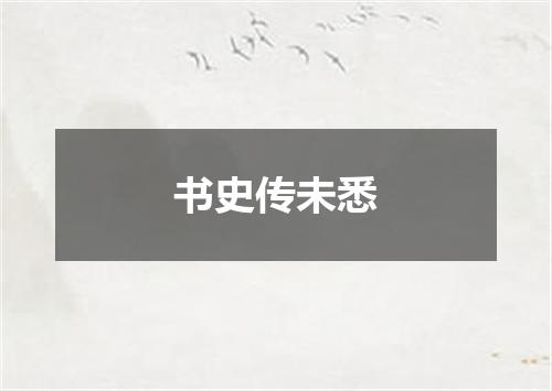 书史传未悉
