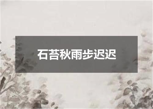 石苔秋雨步迟迟