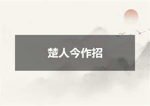 楚人今作招