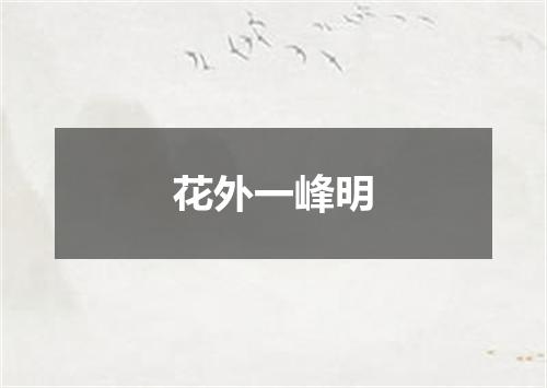 花外一峰明