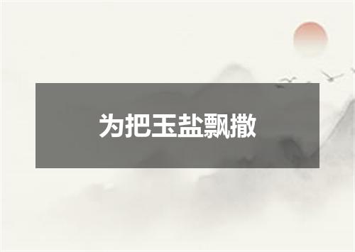 为把玉盐飘撒