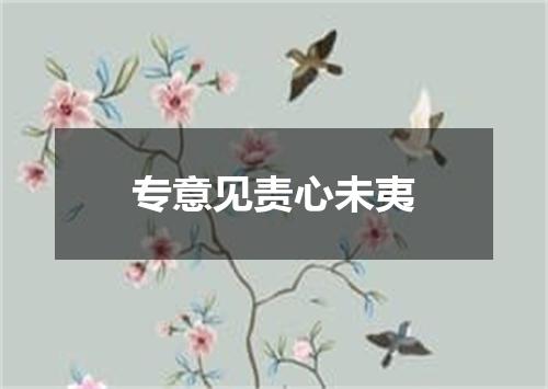 专意见责心未夷