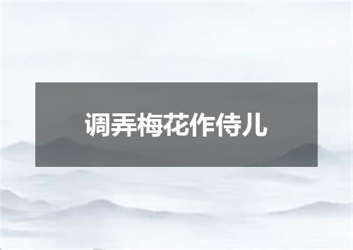 调弄梅花作侍儿