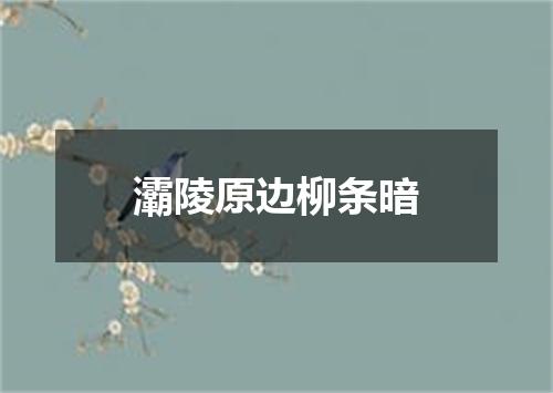 灞陵原边柳条暗