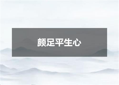 颇足平生心