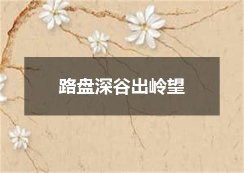 路盘深谷出岭望