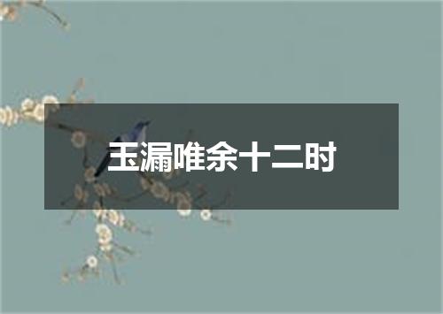 玉漏唯余十二时
