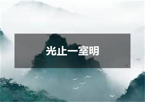 光止一室明