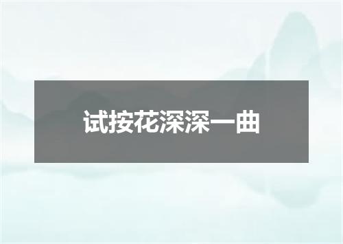 试按花深深一曲