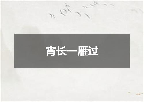 宵长一雁过