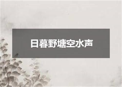 日暮野塘空水声