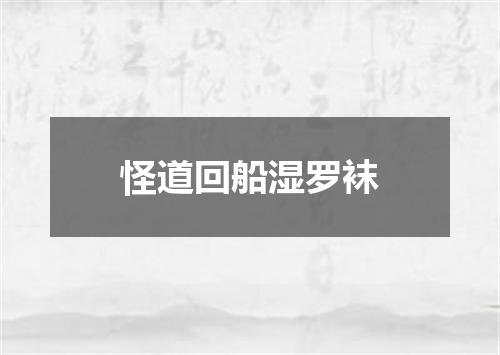 怪道回船湿罗袜