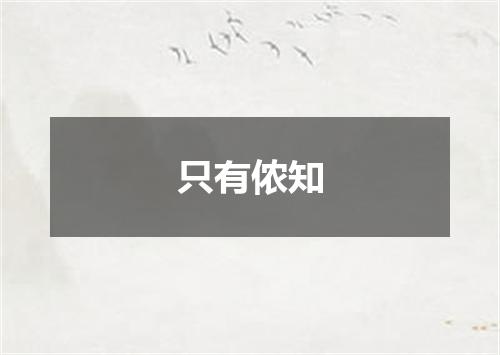 只有侬知