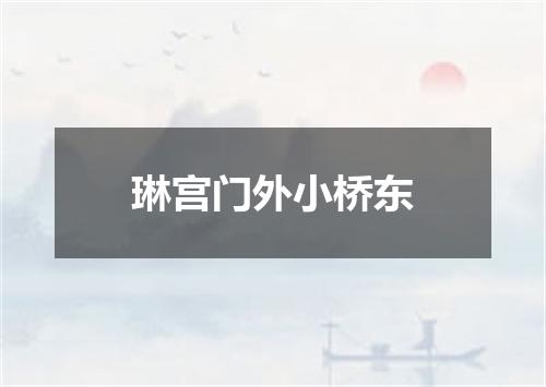 琳宫门外小桥东