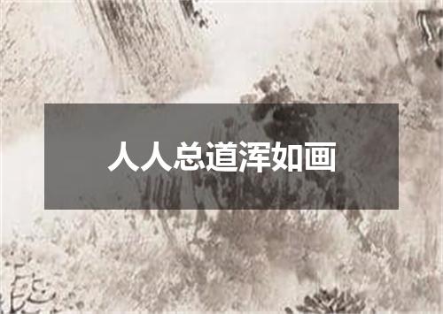 人人总道浑如画