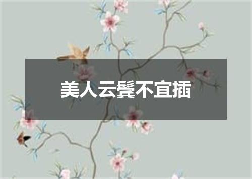 美人云鬓不宜插
