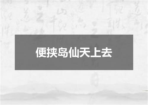 便挟岛仙天上去