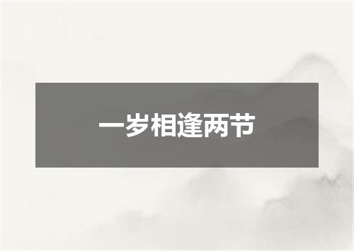 一岁相逢两节