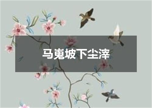 马嵬坡下尘滓