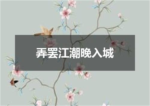 弄罢江潮晚入城