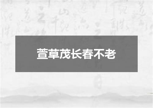 萱草茂长春不老