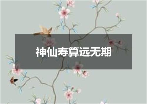 神仙寿算远无期