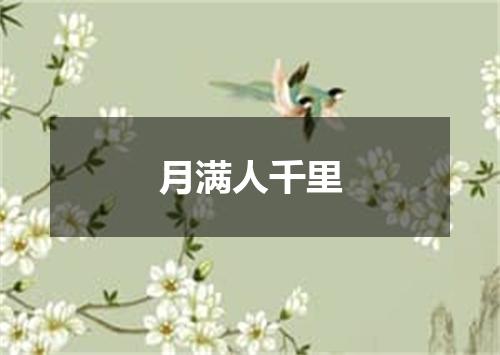 月满人千里