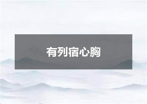 有列宿心胸