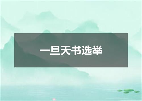 一旦天书选举