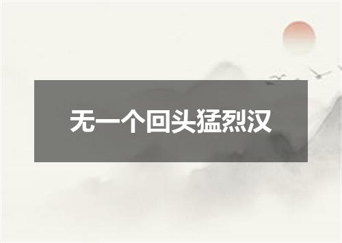 无一个回头猛烈汉