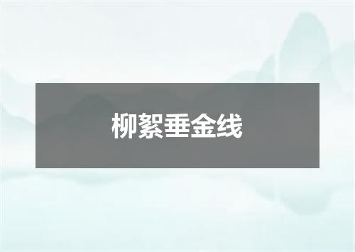 柳絮垂金线