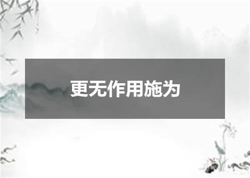 更无作用施为