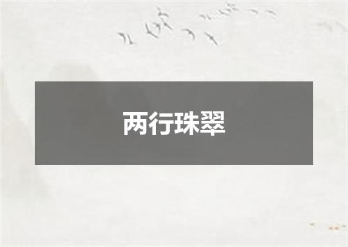 两行珠翠